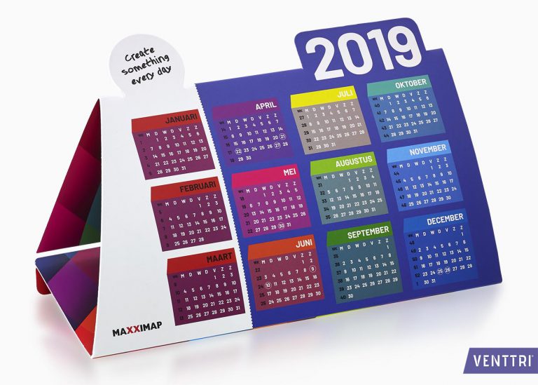 Kleurrijke kalender 2019 1