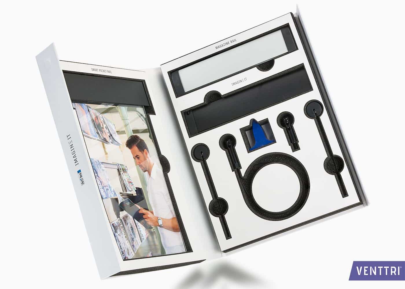 Sample box with foam interior