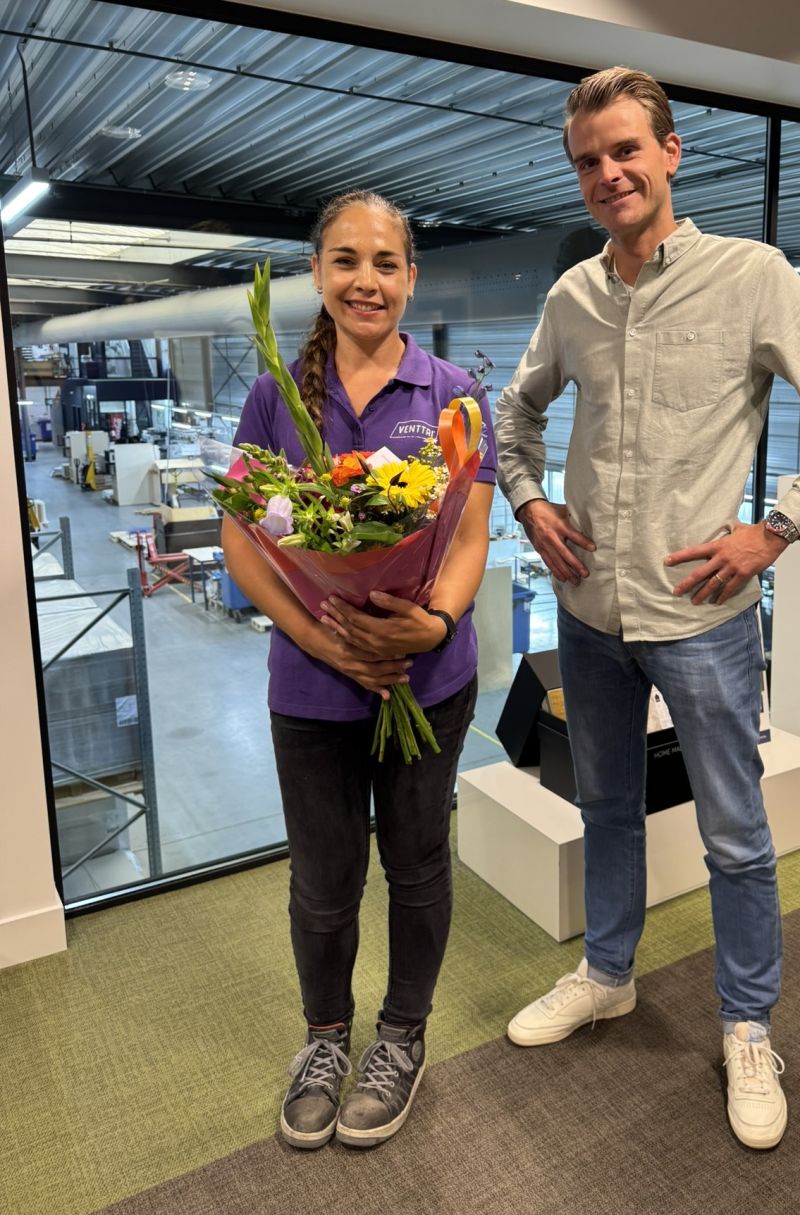 Proficiat Silvia met je 5-jarig jubileum bij Venttri.