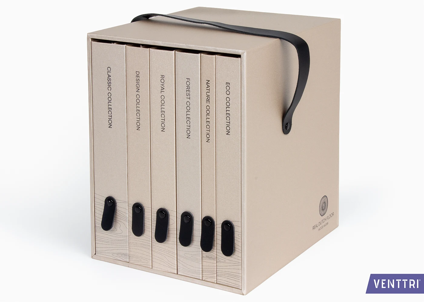 parelmoer linnen slipcase gevuld met omslagen